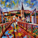 Peinture Traversée de Saint-Georges par Sheremet Ion | Tableau Impressionnisme Paysages Urbain Architecture Acrylique