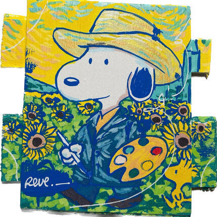 Gemälde Snoopy gogh von Revel | Gemälde
