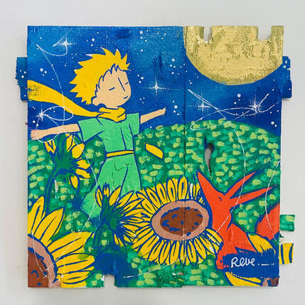 Painting Le bonheur est dans les fleurs by Revel | Painting