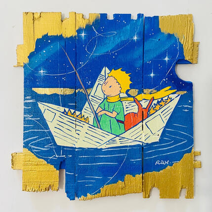 Painting Petit pêcheur d étoiles by Revel | Painting