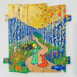 Peinture Sur le chemin du bonheur  par Revel | Tableau