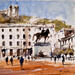 Painting perspective sur fourviere by Poumelin Richard | Painting Figurative Landscapes Oil