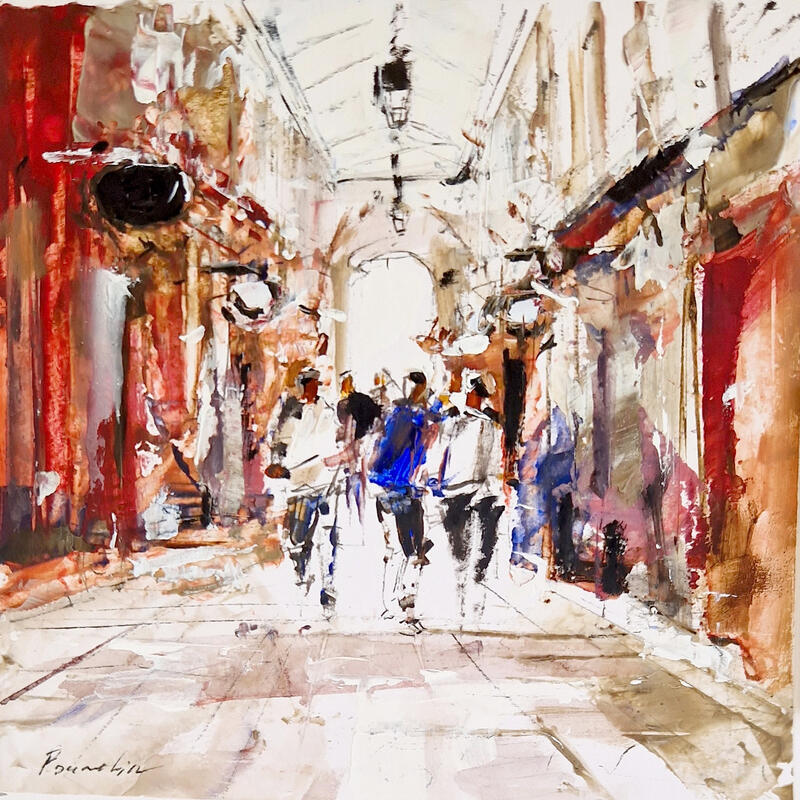 Painting lyon by Poumelin Richard | Painting Figurative Landscapes Oil