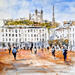 Painting fourviere by Poumelin Richard | Painting Figurative Landscapes Oil