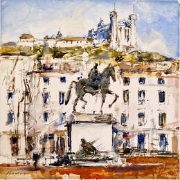 Gemälde facades bellecour von Poumelin Richard | Gemälde