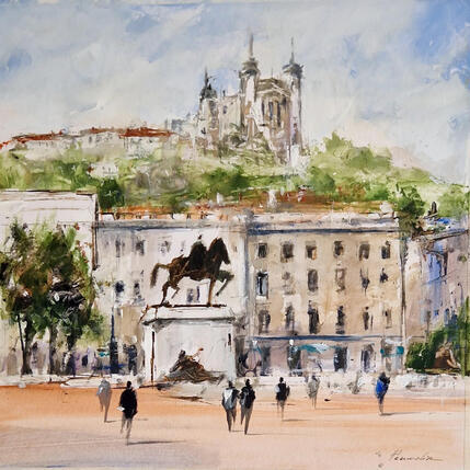 Painting silhouettes lyonnaises by Poumelin Richard | Painting