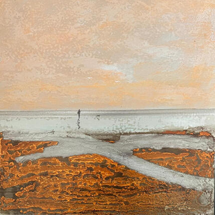Gemälde Promenade  von Mahieu Bertrand | Gemälde Figurativ Metall Landschaften