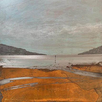 Painting Les Criques by Mahieu Bertrand | Painting Figurative Metal Landscapes