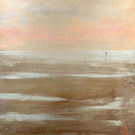 Painting Les Salins by Mahieu Bertrand | Painting Figurative Metal Landscapes