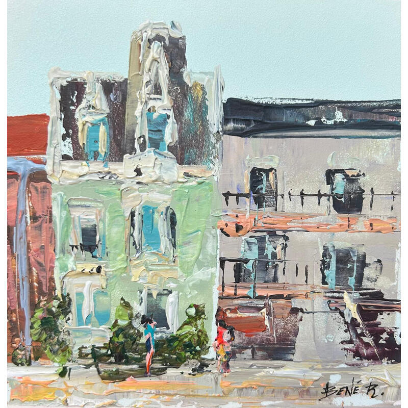 Painting Montréal afternoon by Rodrigues Bené | Painting