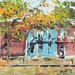 Painting Leaves on the wind by Rodrigues Bené | Painting