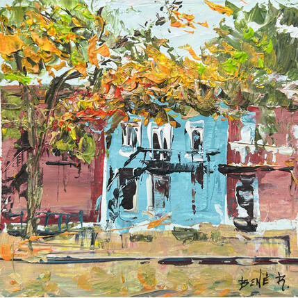 Painting Leaves on the wind by Rodrigues Bené | Painting