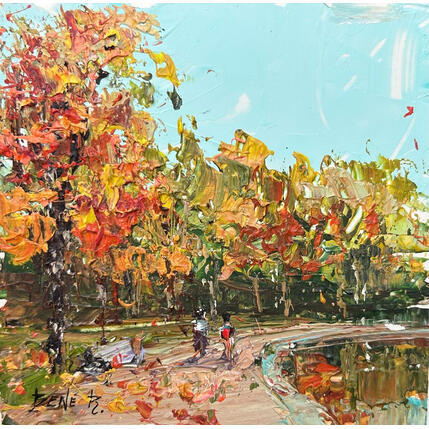 Painting Autumn in Montreal by Rodrigues Bené | Painting