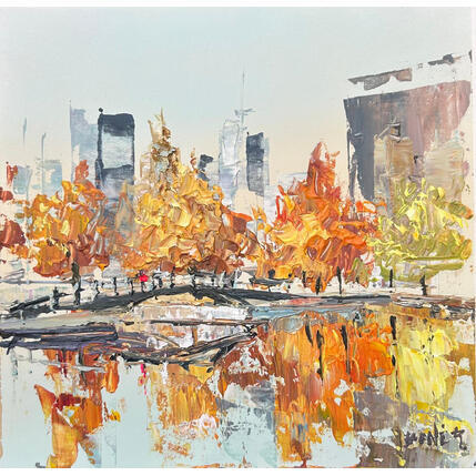 Painting The city between seasons II by Rodrigues Bené | Painting