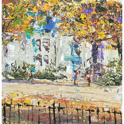 Painting Quiet streets in fall. by Rodrigues Bené | Painting