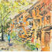 Painting Autumn, somewhere in the city by Rodrigues Bené | Painting