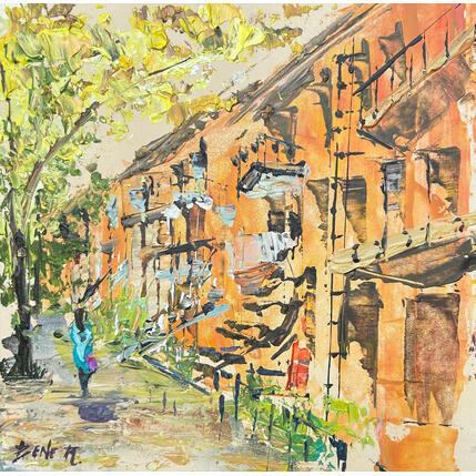 Painting Autumn, somewhere in the city by Rodrigues Bené | Painting