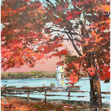 Painting Trees on fire by Rodrigues Bené | Painting