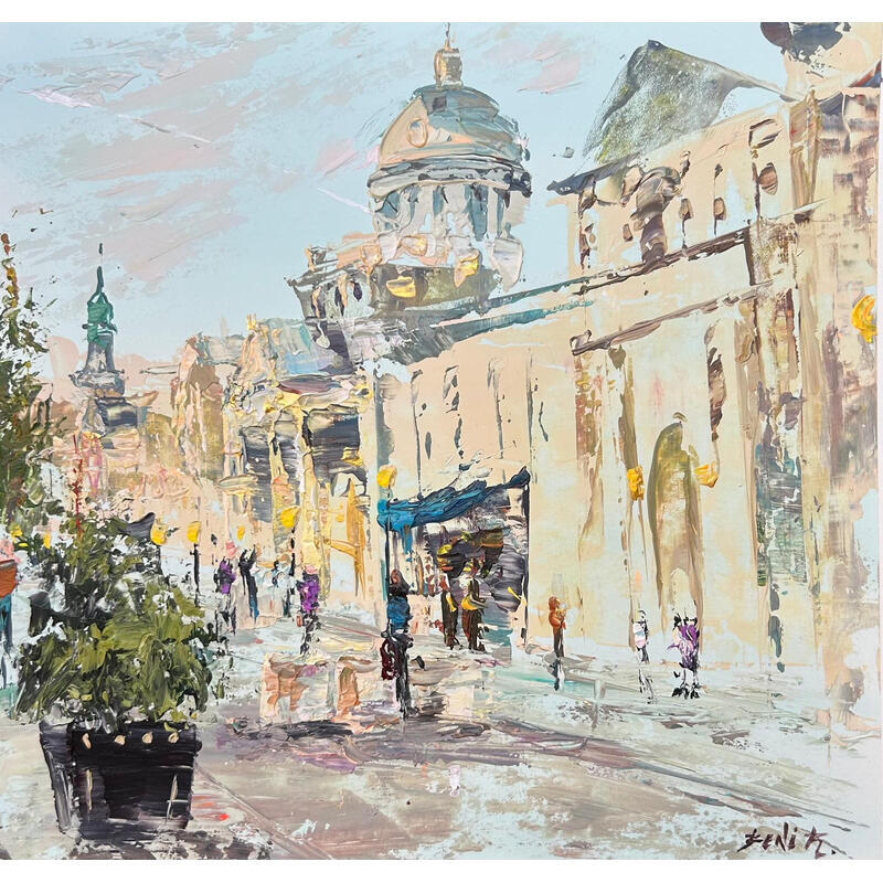 Painting The light between buildings by Rodrigues Bené | Painting