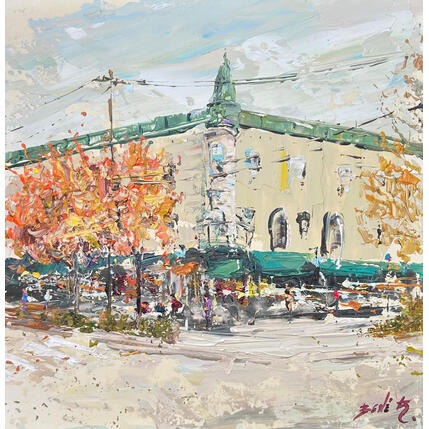 Painting Fall along the street by Rodrigues Bené | Painting
