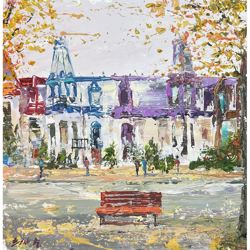 Painting Across the street by Rodrigues Bené | Painting