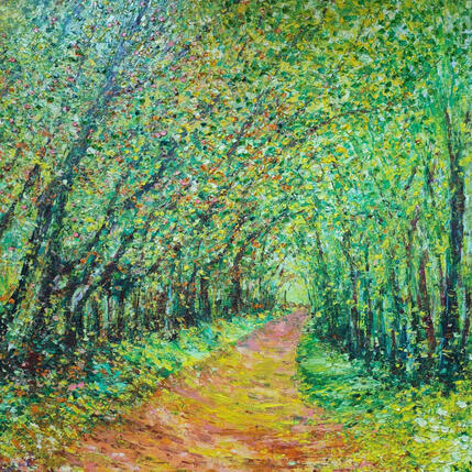 Painting Feuillage luxuriant by Levesque Emmanuelle | Painting  Oil