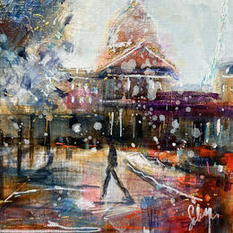 Painting Devant l'académie  by Solveiga | Painting