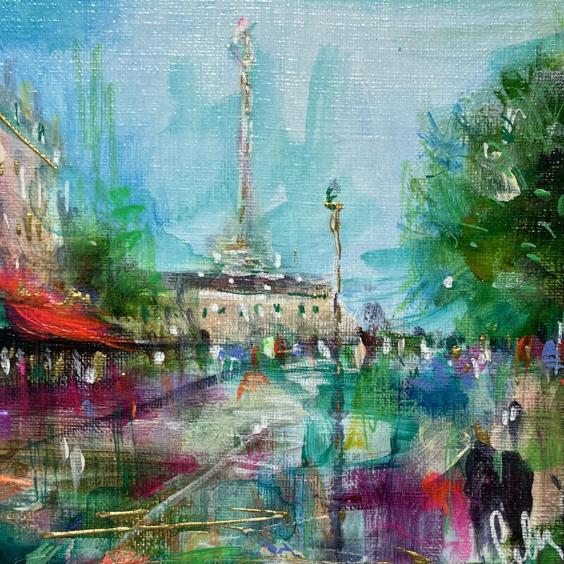 Painting Rive gauche by Solveiga | Painting Acrylic