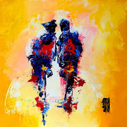 Peinture Tout Contre  par Raffin Christian | Tableau Figuratif Huile Scènes de vie