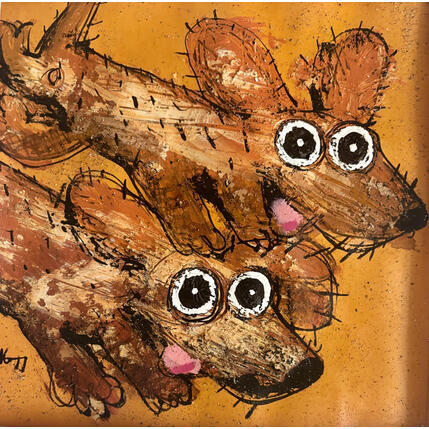 Painting Run! by Maury Hervé | Painting Raw art Acrylic, Ink Animals