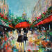 Painting Girlfriend Paris by Solveiga | Painting Acrylic
