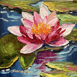 Painting Blush of Serenity by Pigni Diana | Painting Impressionism Oil Landscapes, Nature, Still-life