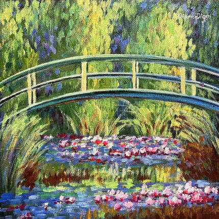 Peinture Monet’s Garden par Pigni Diana | Tableau Impressionnisme Acrylique, Huile Nature, Natures mortes, Paysages