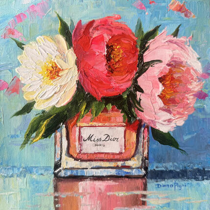 Peinture Radiant Blossoms par Pigni Diana | Tableau Impressionnisme Acrylique Nature, Natures mortes, Scènes de vie