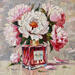 Peinture Peonies & Perfume par Pigni Diana | Tableau Impressionnisme Nature Scènes de vie Natures mortes Huile