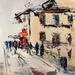 Painting Sur le pont by Raffin Christian | Painting Figurative Urban Oil