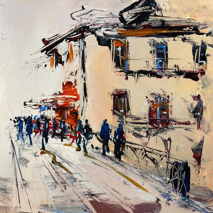 Painting Sur le pont by Raffin Christian | Painting
