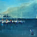 Painting Au lac by Raffin Christian | Painting Figurative Marine Oil