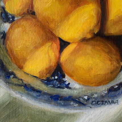 Painting Bol de citrons by Sellier Octavia | Painting Figurative Oil Still-life