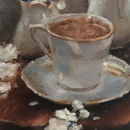 Painting Souvenir de printemps by Sellier Octavia | Painting Figurative Oil Still-life