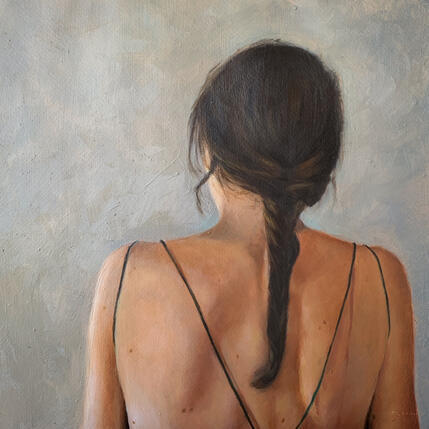 Painting Ce qui demeure by Sellier Octavia | Painting Figurative Oil Life style, Nude, Portrait