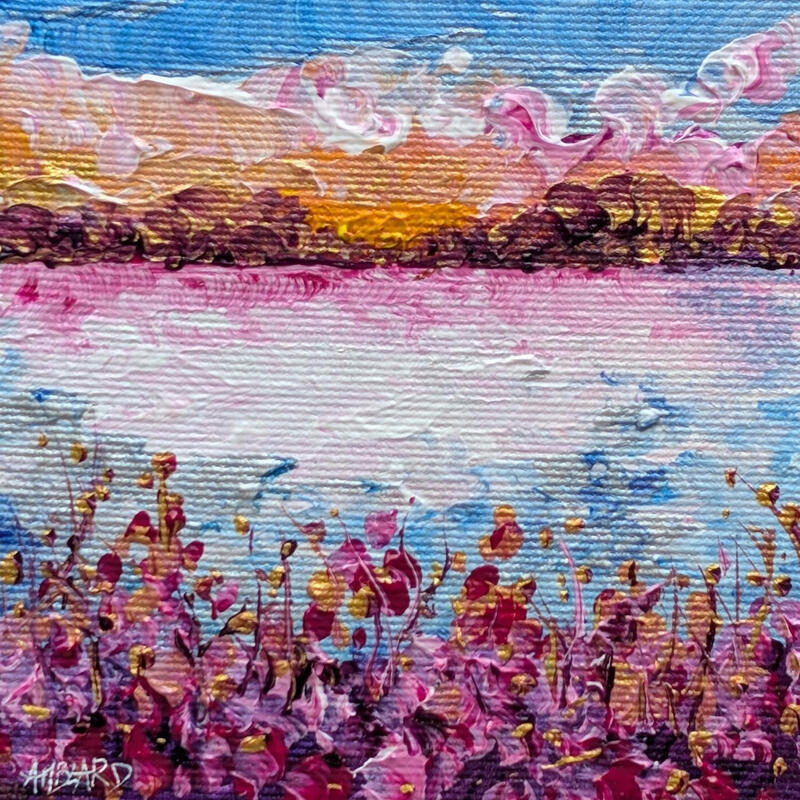 Painting Au bord de l'eau by Amblard Florence | Painting Landscapes Nature Acrylic