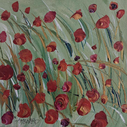 Painting Coquelicots et pavots by Amblard Florence | Painting
