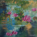 Painting Nenuphars et plantes by Amblard Florence | Painting Landscapes Nature Acrylic