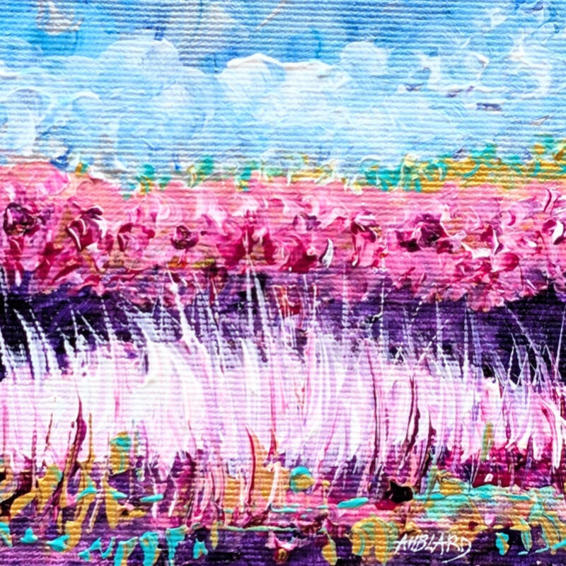 Painting Dune fleurie by Amblard Florence | Painting Landscapes Nature Acrylic