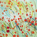 Painting Les coquelicots d'or by Amblard Florence | Painting Landscapes Nature Acrylic