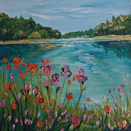 Painting Hautes herbes fleuries  by Amblard Florence | Painting