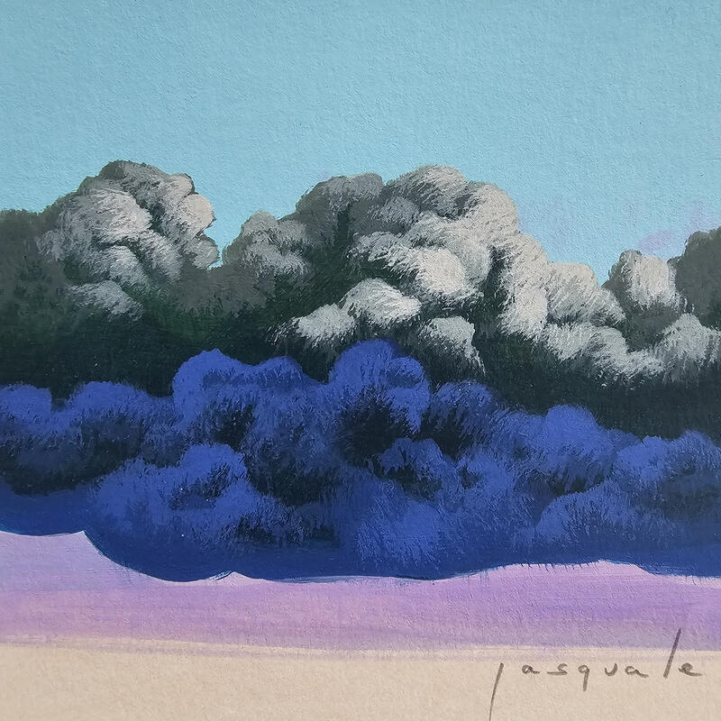 Painting Lumière suspendue by Pasquale | Painting Figurative Landscapes Nature Architecture Acrylic