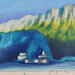 Painting Reflets d'Annecy by Pasquale | Painting Figurative Landscapes Nature Architecture Acrylic