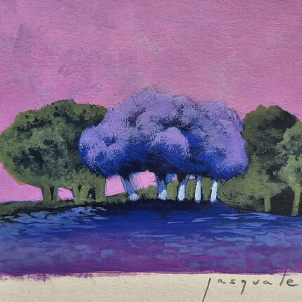Painting Rose d'été by Pasquale | Painting Figurative Acrylic Architecture, Landscapes, Nature